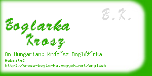 boglarka krosz business card